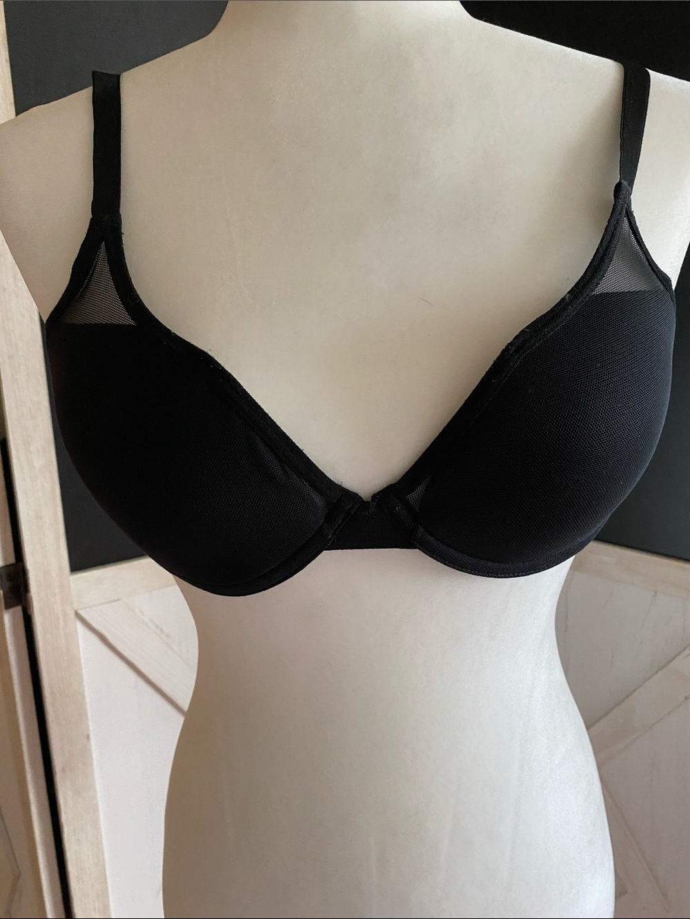 Pepper Mesh All You Black Underwire  Bra 36B